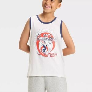 Beach Boys Graphic Kids White Tank Top